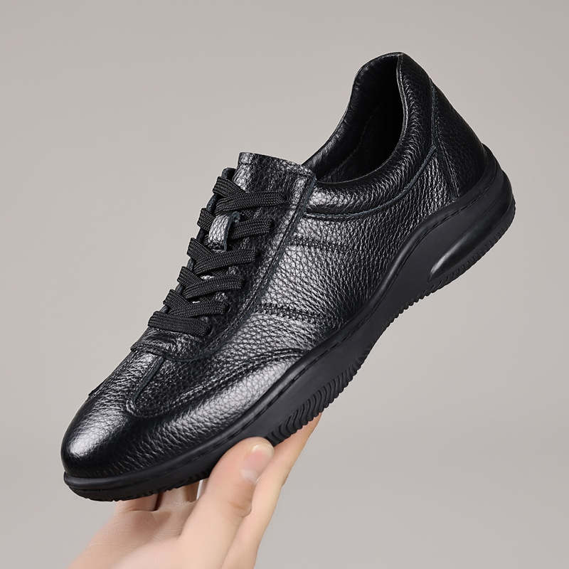 Mens Casual Leather Shoes Breathable Genuine Leather Shoes For Men photo 5