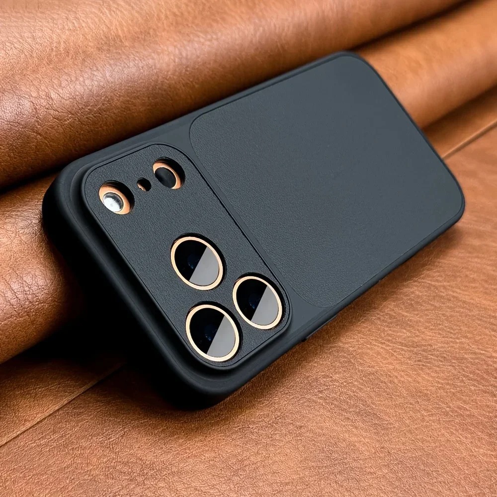 Leather-textured Minimalist All-around Shatter-resistant Phone Case photo 8