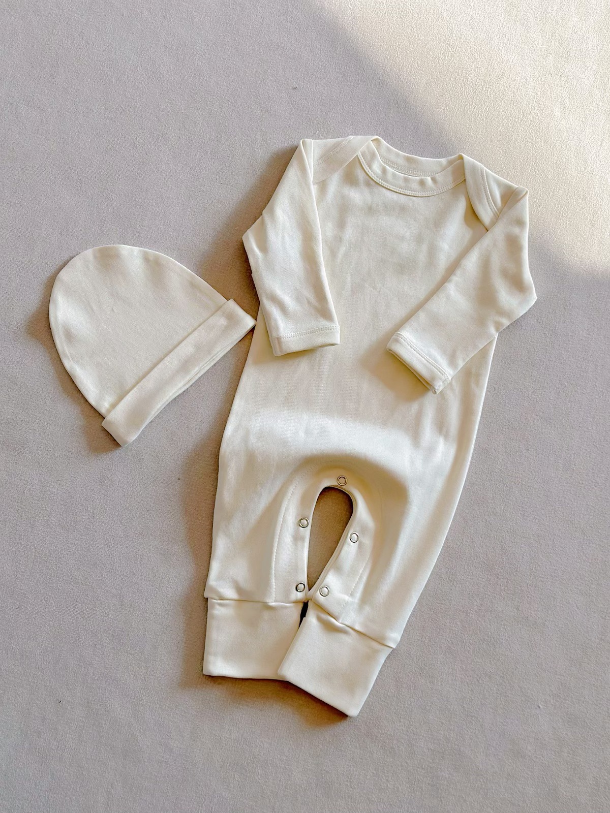 Winter Baby Solid Color Long Sleeved Jumpsuit Newborn Bag Fart Jacket photo 8