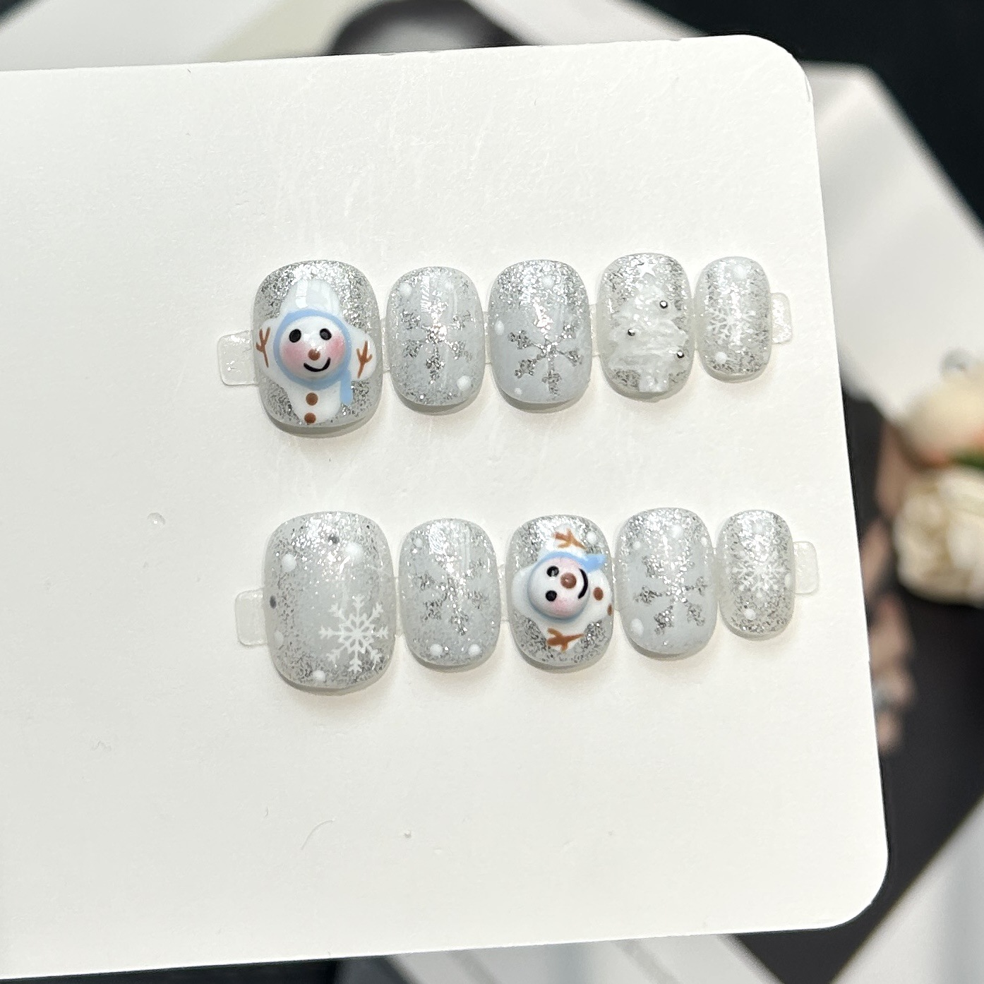 Removable Daily Style Advanced Hand-made Manicure Fake Nail Patch photo 7