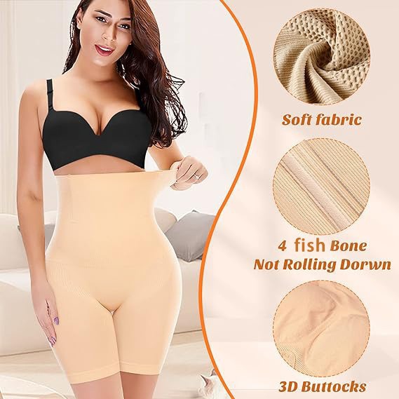 Womens High-waisted Tummy-control Boxer Briefs With Waist-cinching And Butt-lifting Effects photo 4