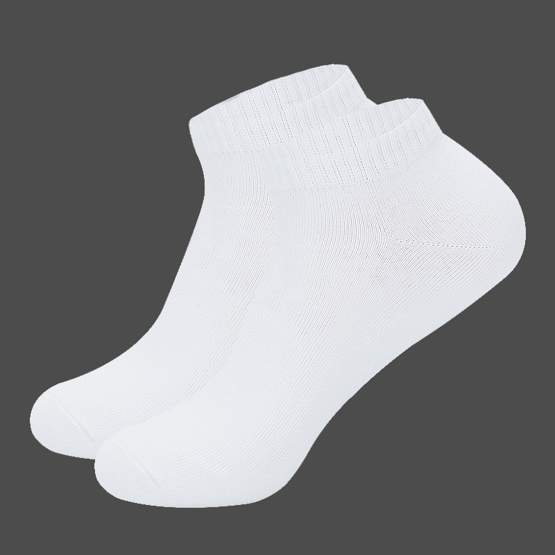 Mens Cotton Plain-colored Deodorant And Sweat-absorbent Ankle Socks photo 1