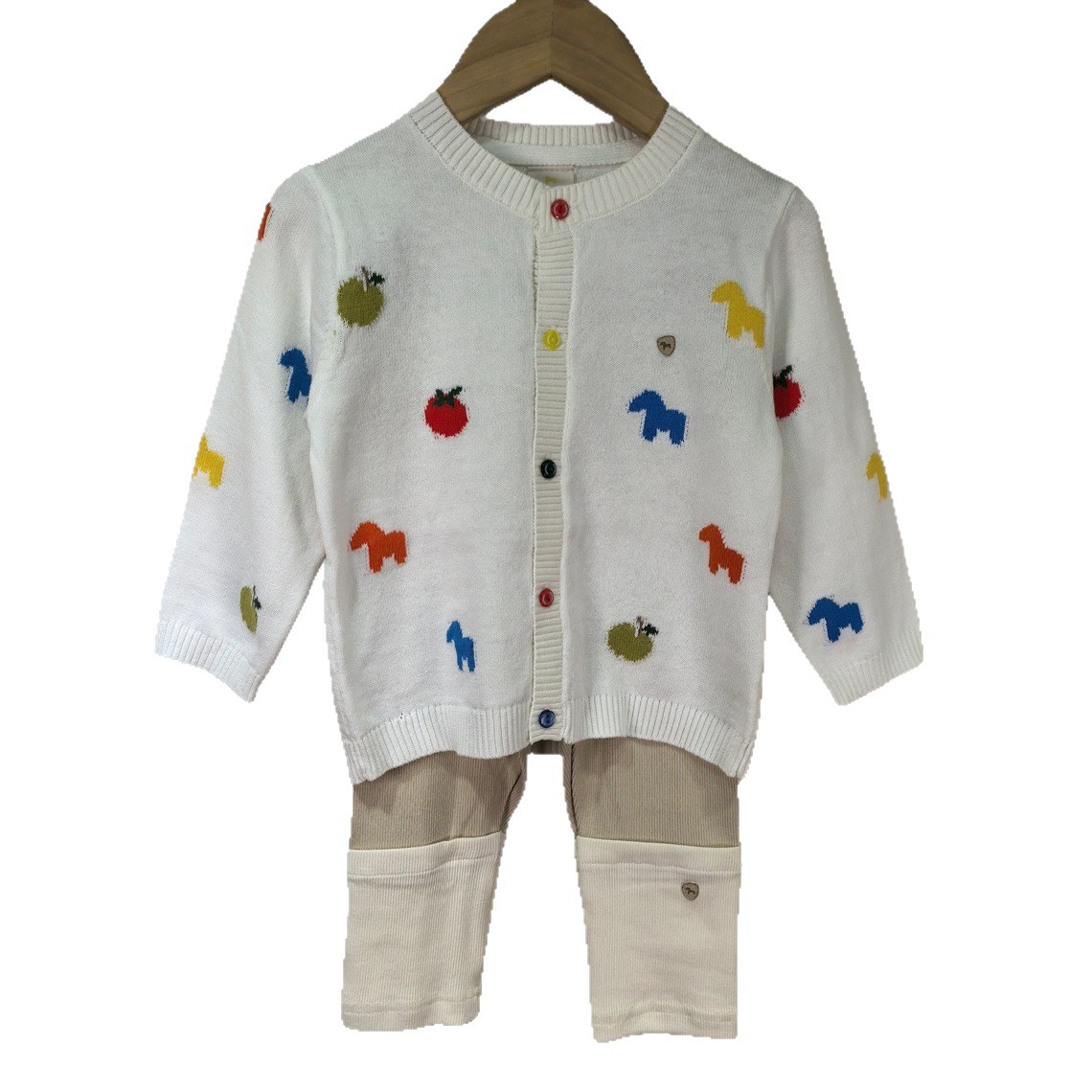 New Springautumn Colorful Little Knitted Sweater For Baby Girls photo 4