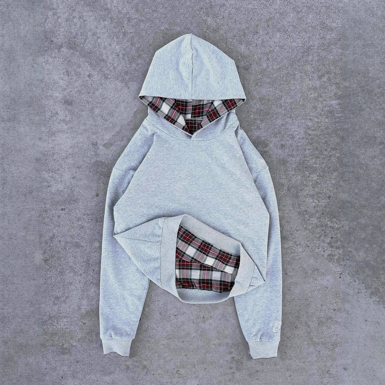 Hip Hop Double-sided Retro Plaid Casual Sweater photo 1
