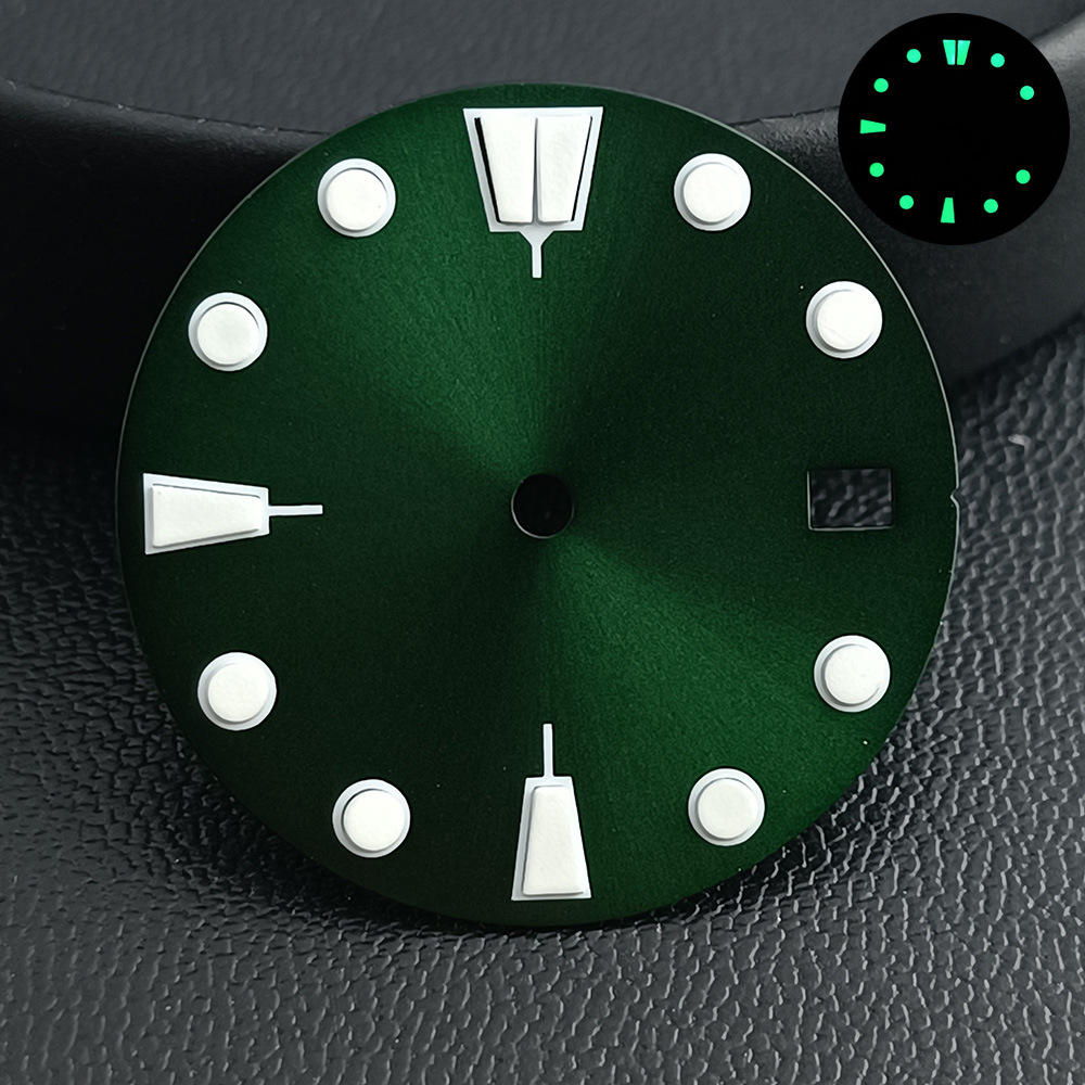 Watch Accessory 28.5mm Blue-green Luminous Dial Replacement Part photo 3