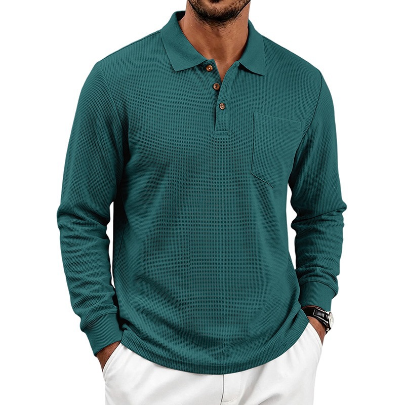 Men's Simple Casual Commuter Breathable Lapel Top photo 5