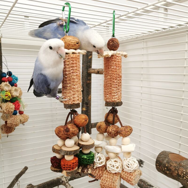Peony Parrot Bite Cuttlebone Carambola Corncob Vine Bal String Toy Combination photo 1