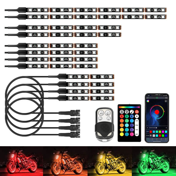 One-to-Twelve Bluetooth App-Controlled Motorcycle Ambient Lighting photo 2