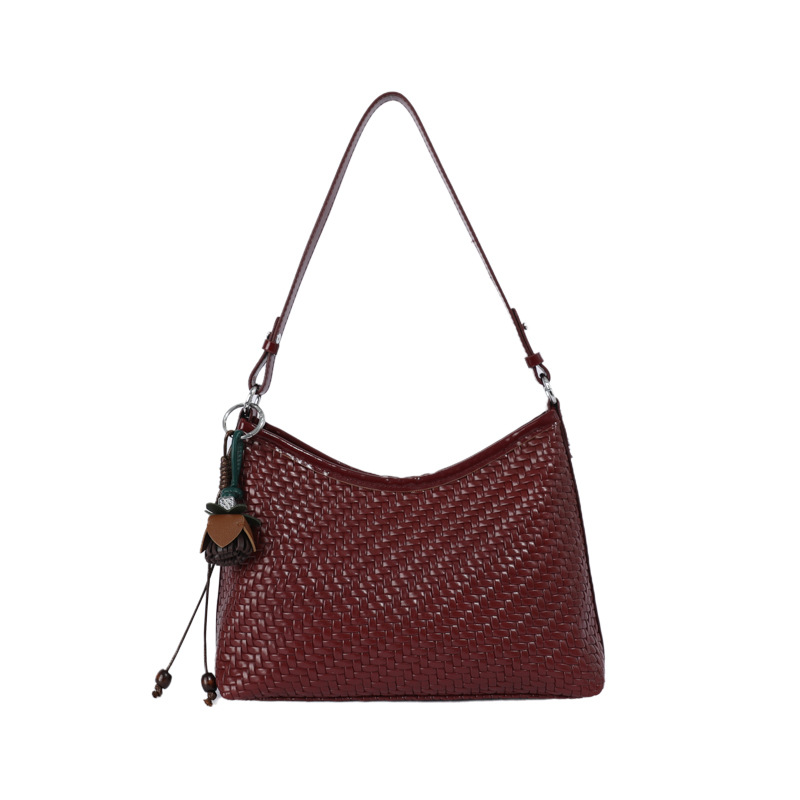 Woven-pattern Underarm Bag Womens Korean-style Niche Single-shoulder Bag photo 8