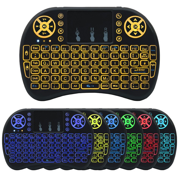 Tri Color Backlit Scrolling Light Wireless Keyboard photo 3