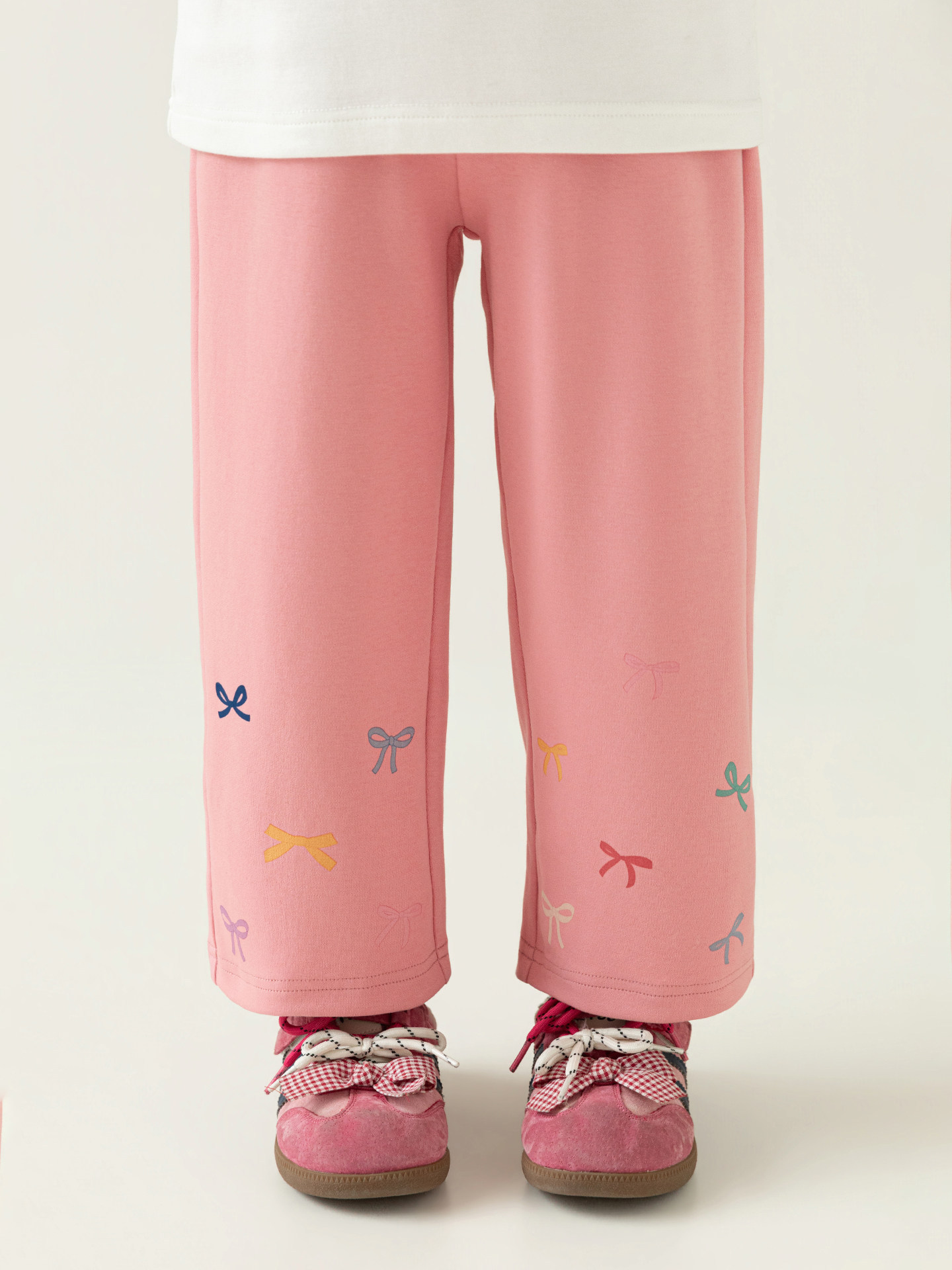 Soft, High-elasticity Wide-leg Pants With A Bow Print photo 2