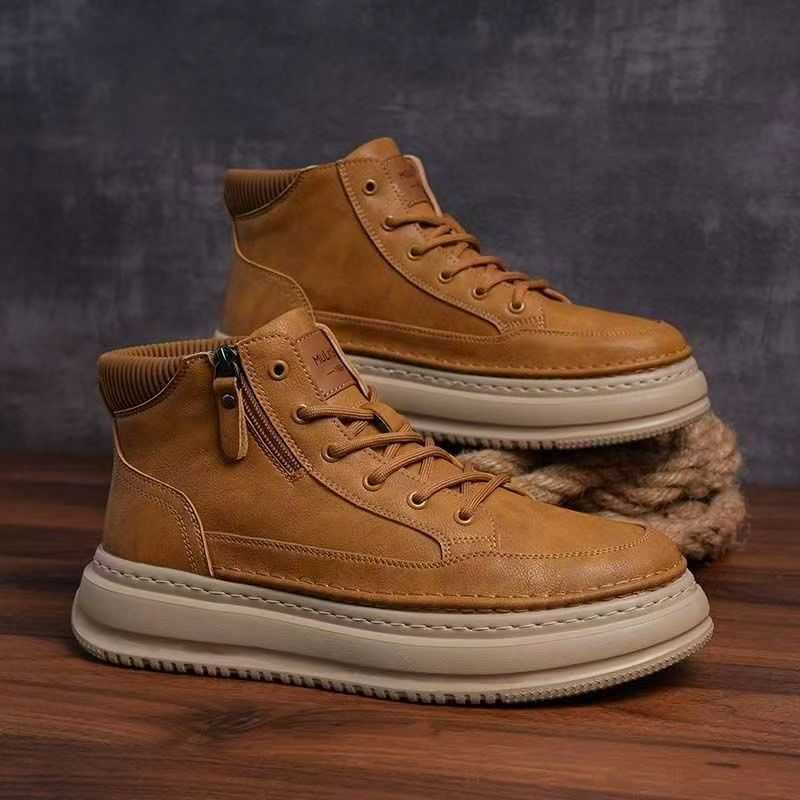 Casual High-top Leather Shoes Men's Martin Boots photo 3