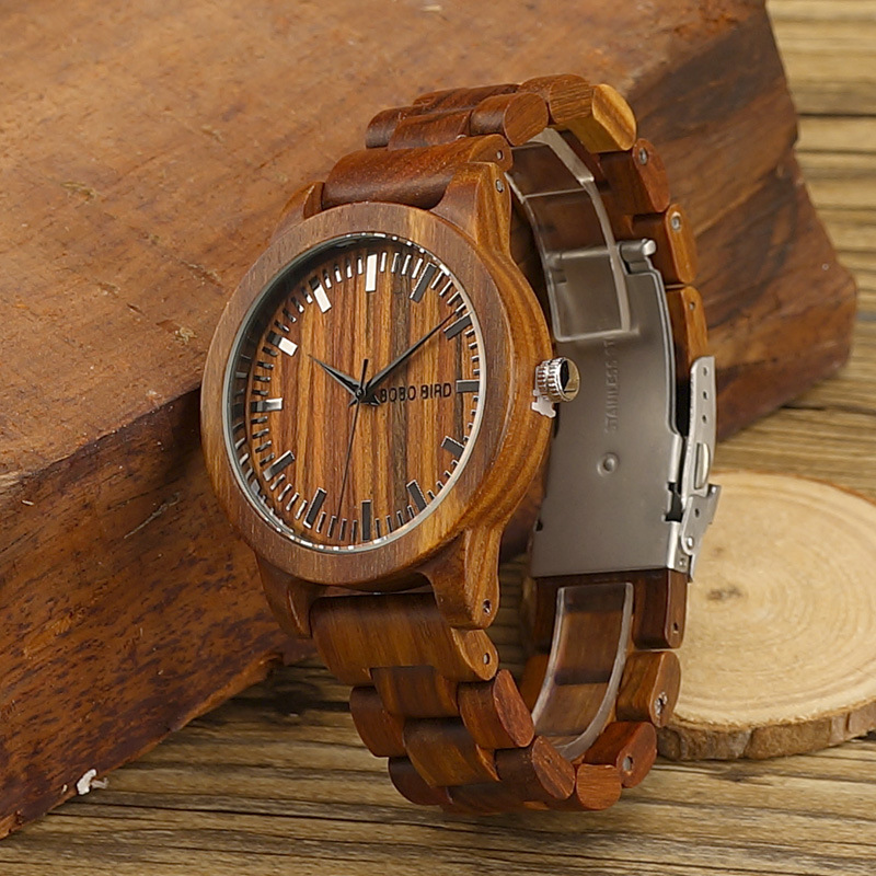 Wooden Pointer Style Quartz Watch photo 2