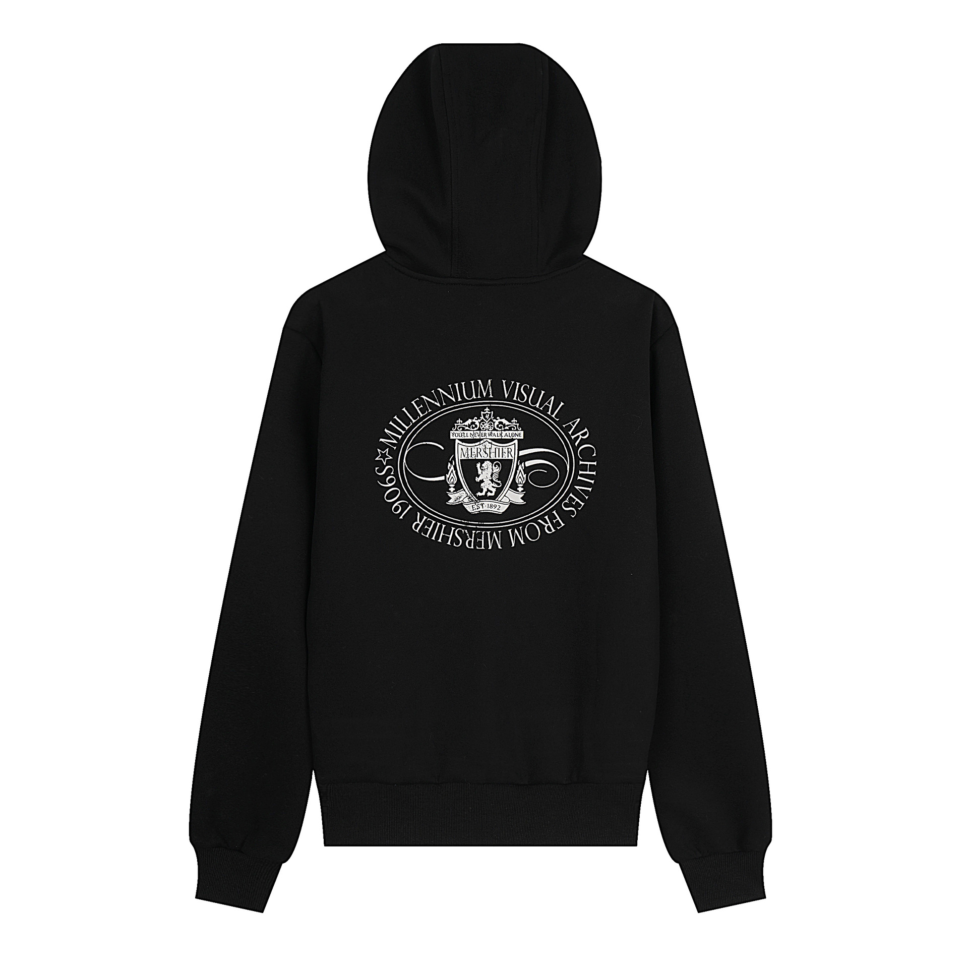 Court-style Printed Hooded Cardigan Sweatshirt photo 2