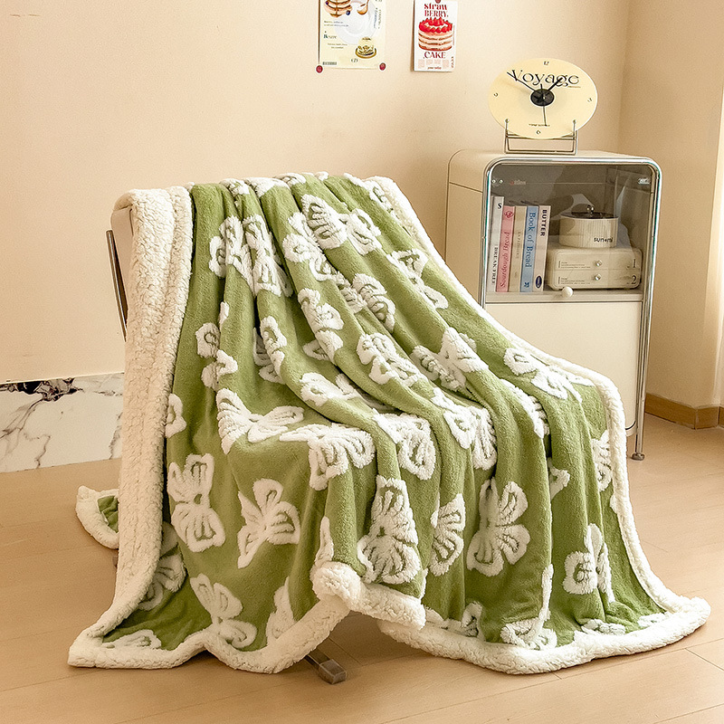 New Cationic Lambswool Double-Layer Home Blanket photo 4