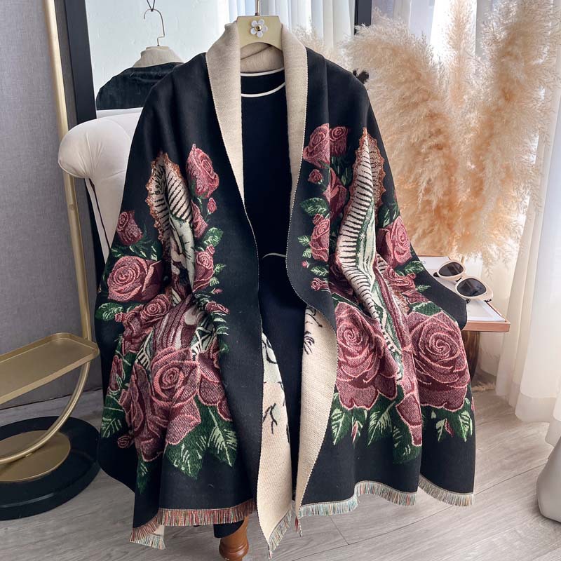 Thickened Scarf Reversible For Fall And Winter photo 1