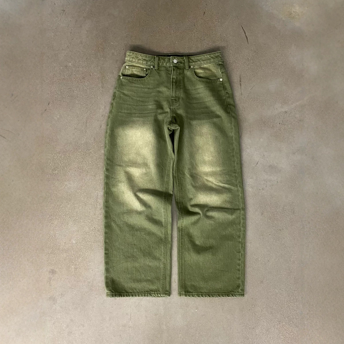 Matcha Green Straight-leg Loose-fit Trousers photo 2
