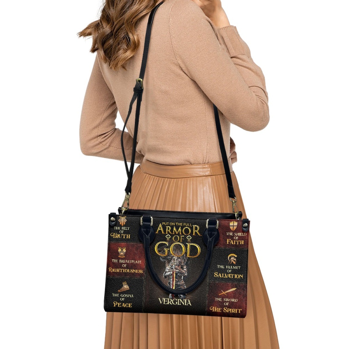 African Girl Butterfly Zipper Leather Handbag For Women photo 4