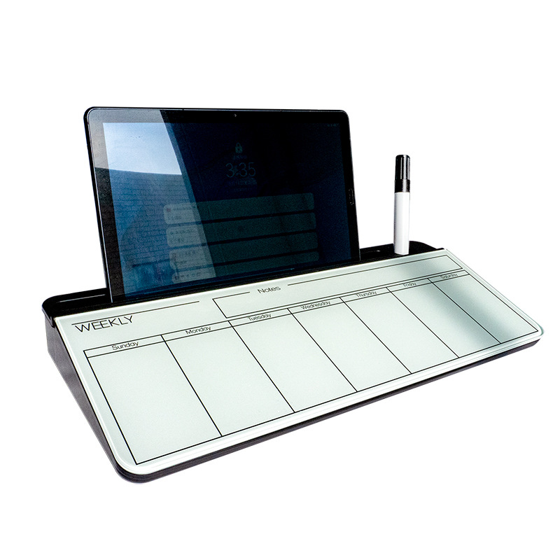 Table Top Glass Whiteboard Erasable Work Memo Board Supplies photo 2