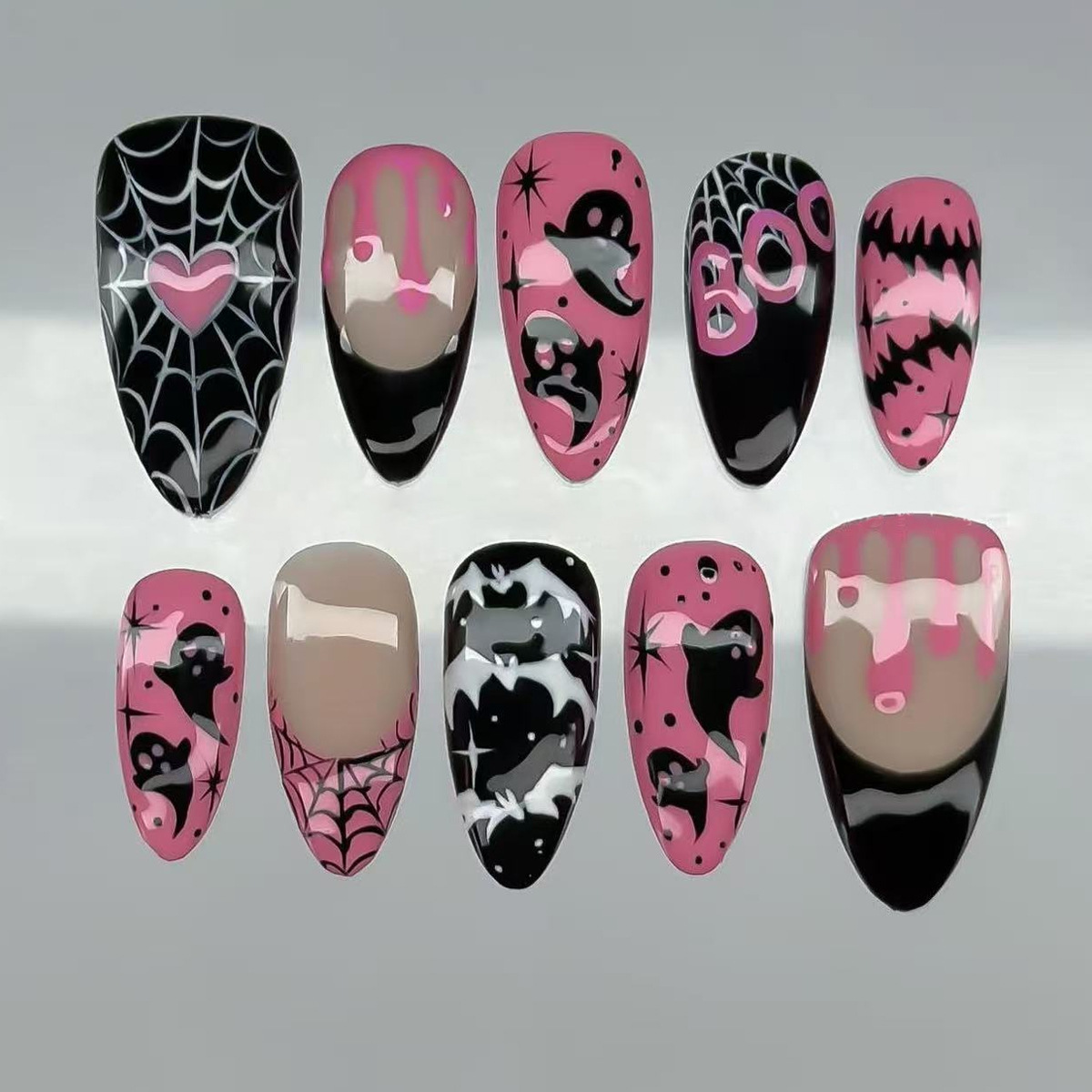 Halloween 30-piece Assorted-size Pre-made Nails photo 1