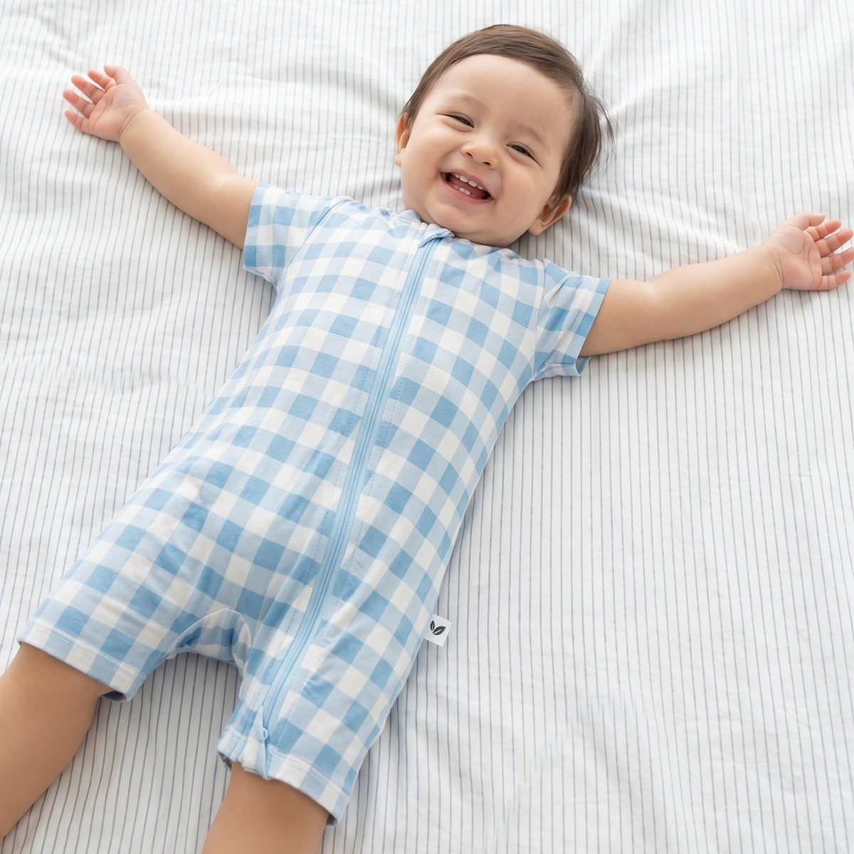 Mint Baby Romper With Zipper Summer Clothes For Boys And Girls photo 2