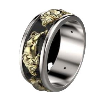 Wish Best-selling God Ox Ring Two-tone photo 4