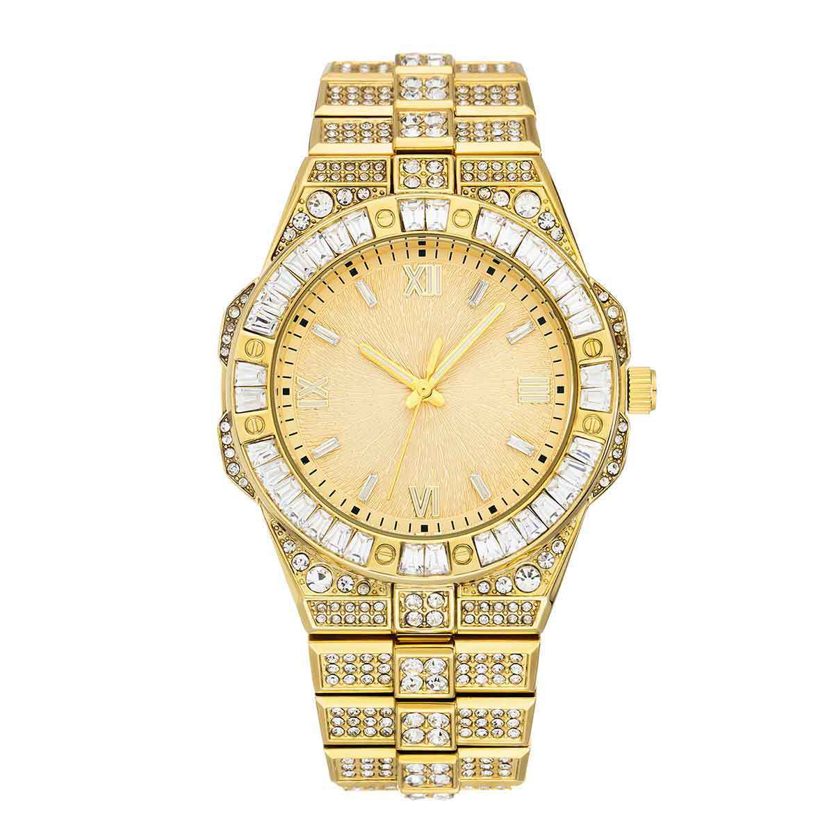 Full-diamond Watch Unisex Hip-hop Party Wristwatch photo 4