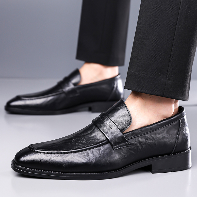 Large-size Slip-on Mens Leather Shoes Classic For Business photo 5