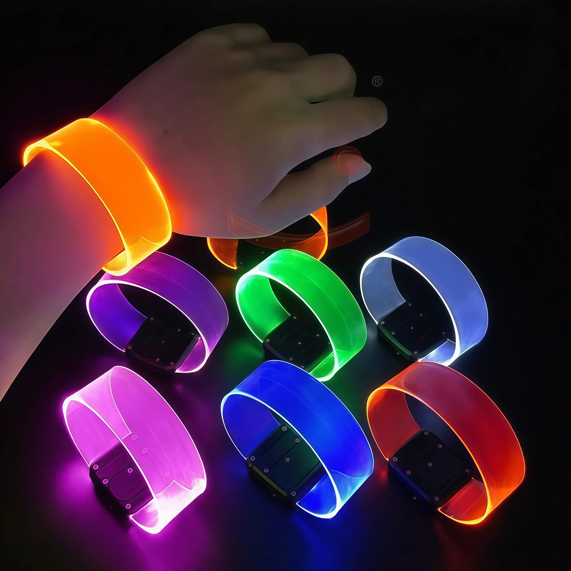 Concert And Music Festival Cheering Props LED Light-up Wristbands photo 1