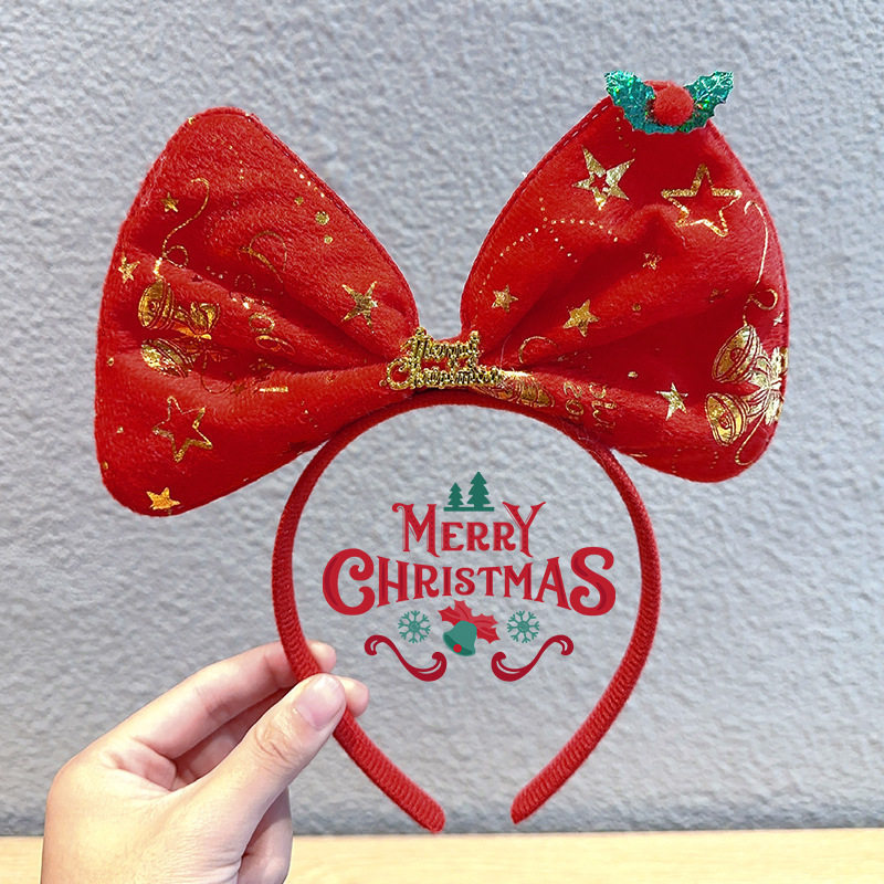 Christmas Tree Headband Women's Cute Bow Hair Accessory photo 5