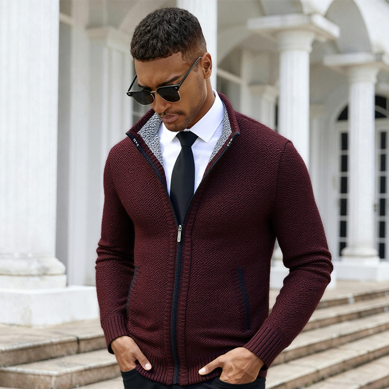 Thickened Men's Sweater Knitted Cardigan photo 1