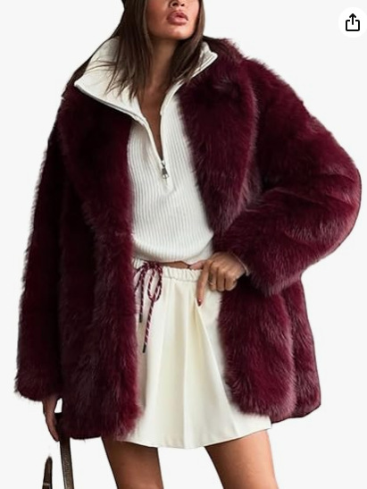 Fashionable Women's Faux Fur Coat photo 6