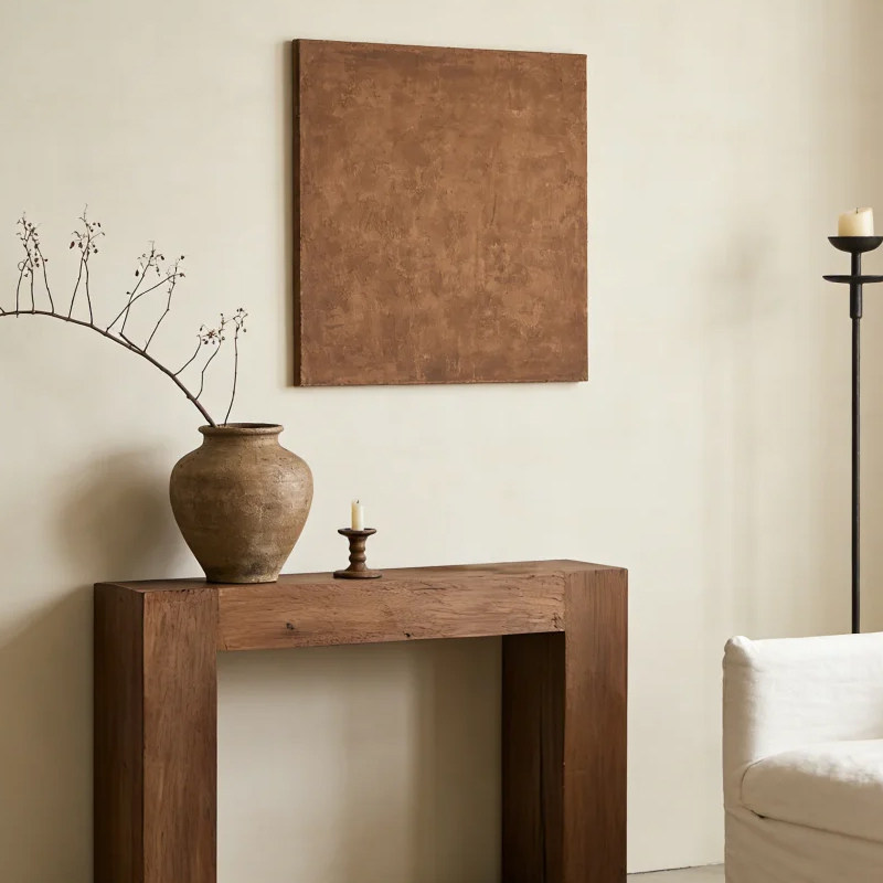 Wabi-sabi Living Room Decor Mid-century Modern Log-style Wall Art photo 1
