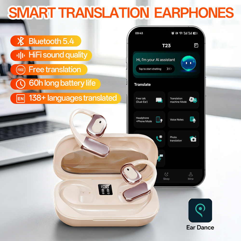 Smart Video Translation Bluetooth Headphones photo 1