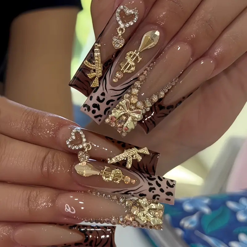 Bow-knot Flower Wearable Nail Tips Fake Nails photo 2