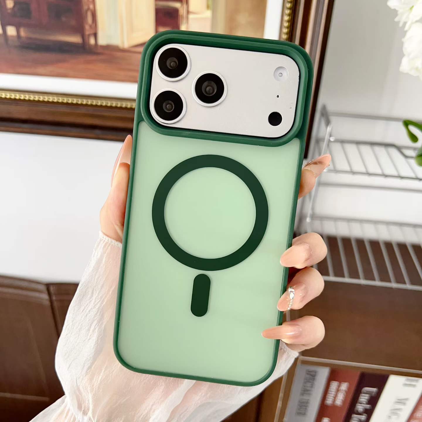 Magnetic Skin-feel Contrasting-color Phone Case photo 5