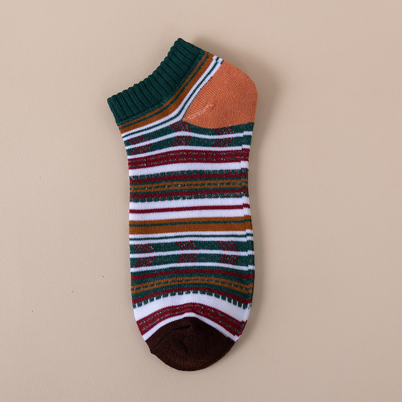 Mens Socks Harajuku-style Ankle Socks With Ethnic Patterns photo 6