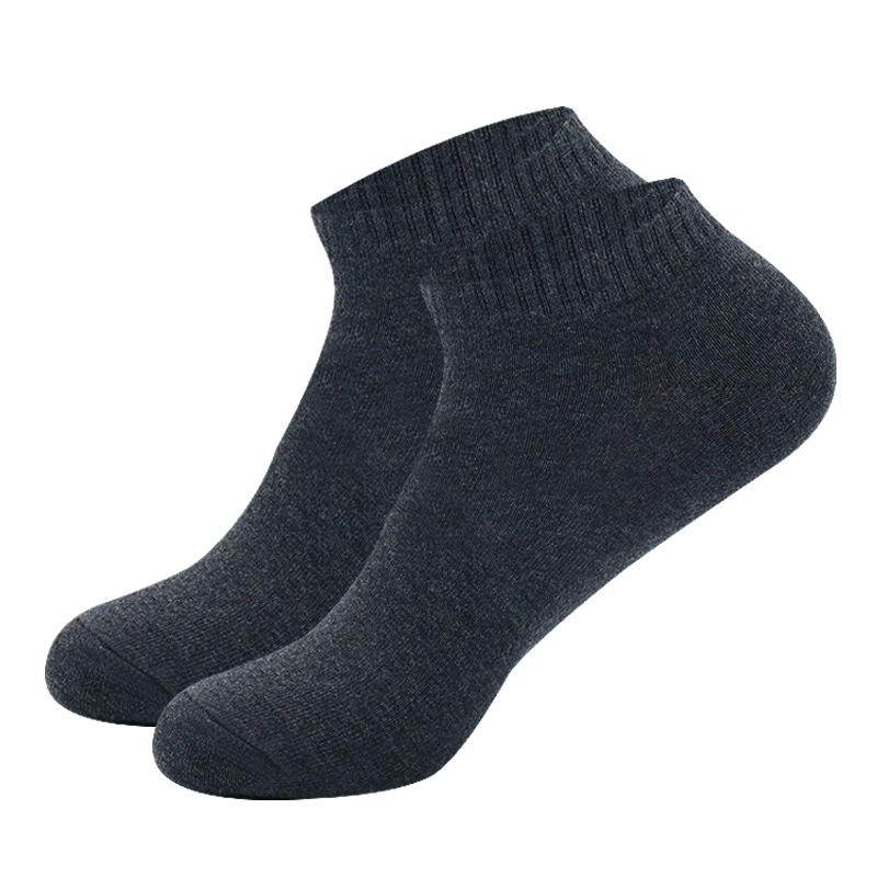 Mens Cotton Plain-colored Deodorant And Sweat-absorbent Ankle Socks photo 6
