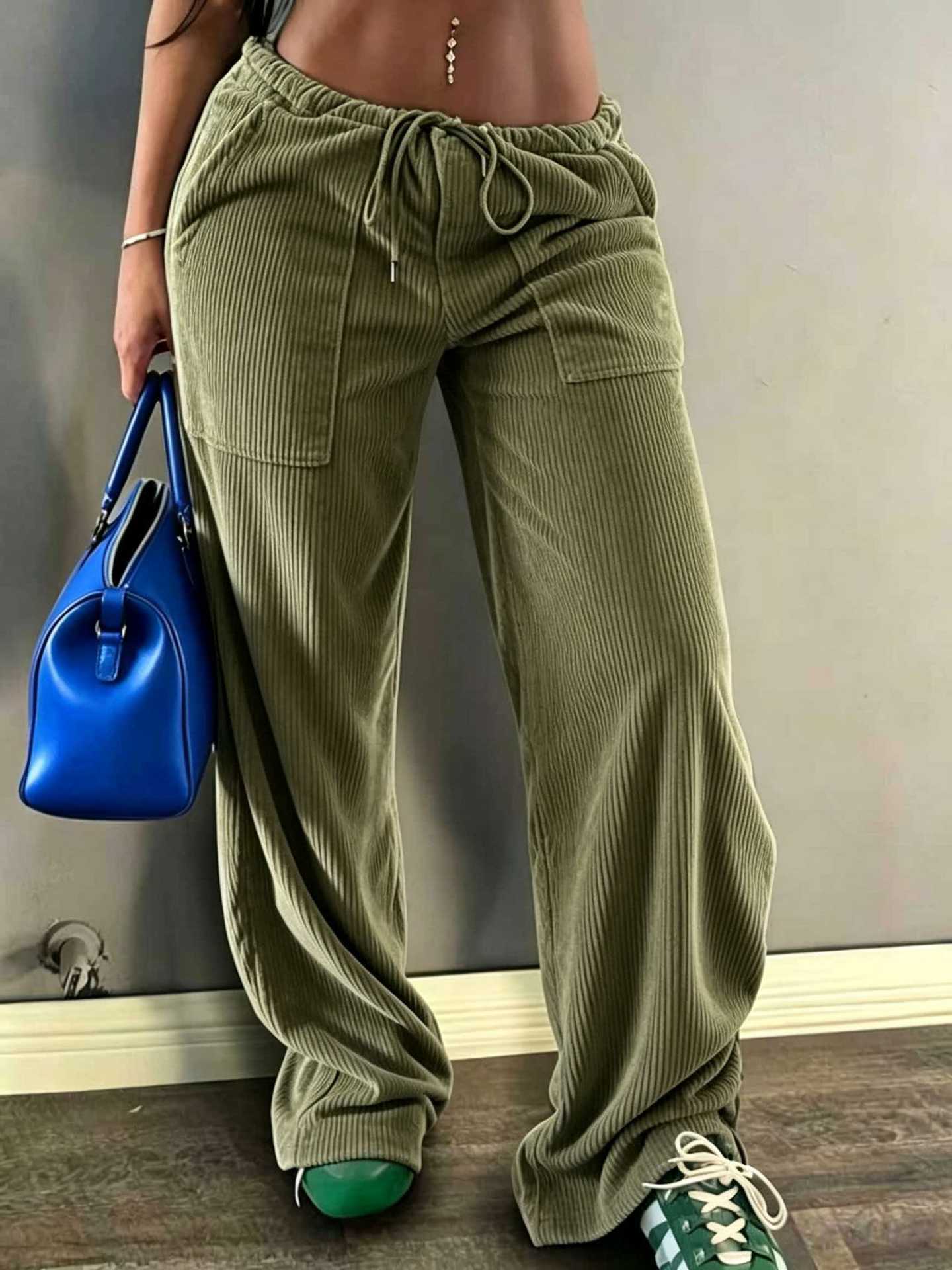 Pocket Casual Women's Floor-length Pants photo 5