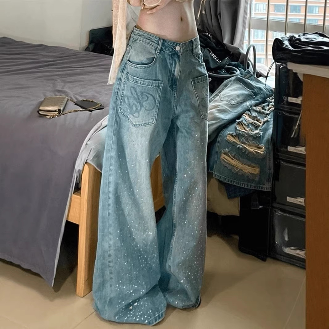 Loose Drooping Mopping Slimming And Straight Wide-leg Pants photo 1