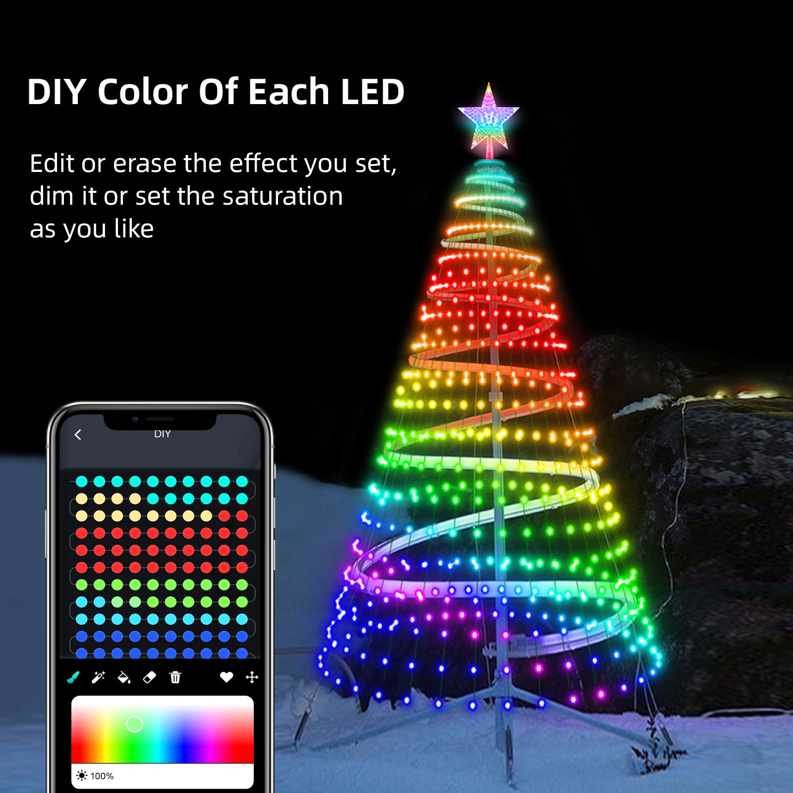Colorful Christmas Atmosphere Lights photo 5