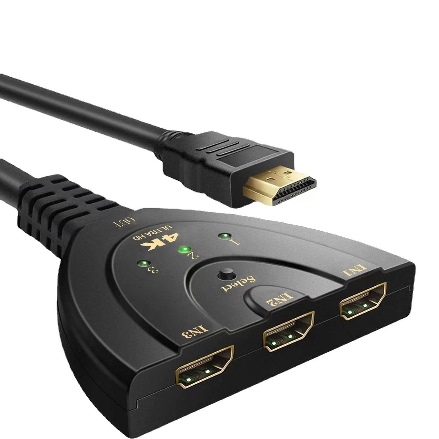 HDMI 3-in-1 With 4K2K High-definition Pigtail 1-in-3 Out photo 3