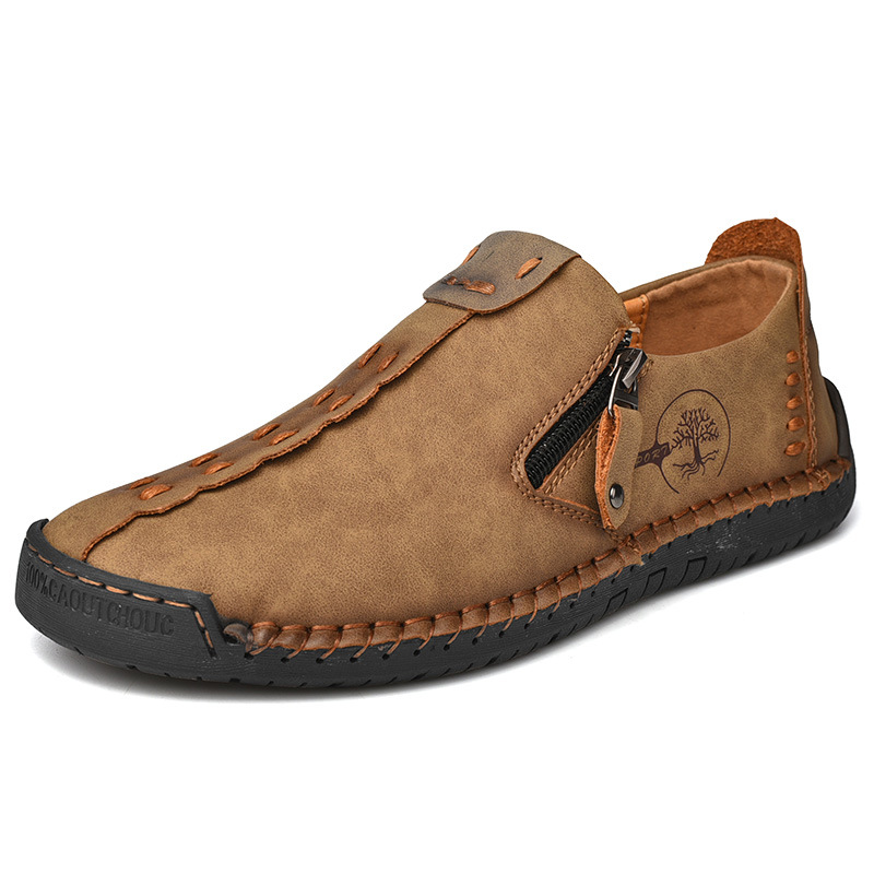 Men's Plus Size Zipper Leather Shoes photo 8