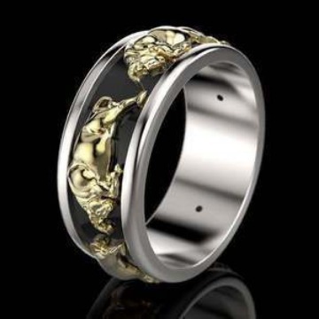 Wish Best-selling God Ox Ring Two-tone photo 3