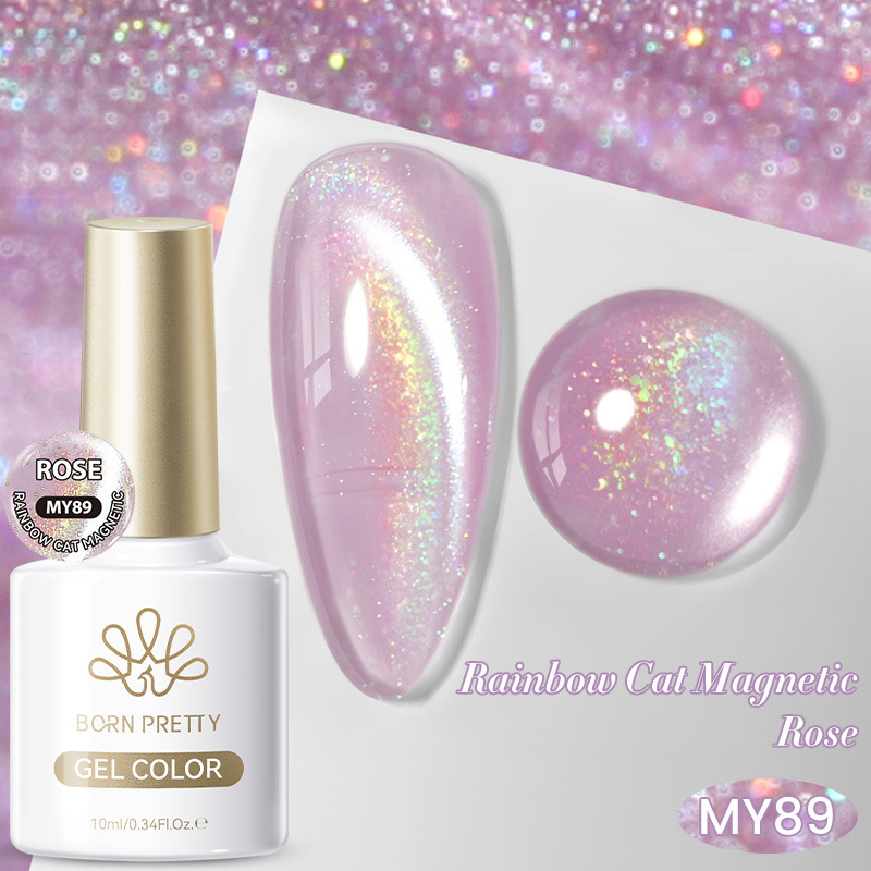 Fashionable Ice-clear Rainbow Cat-eye Gel Polish photo 7