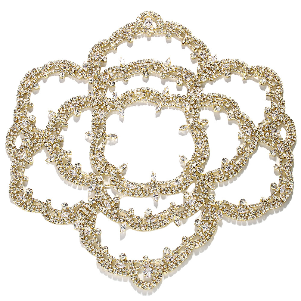 Floral Temperament Retro Bride Headband Rhinestone photo 2