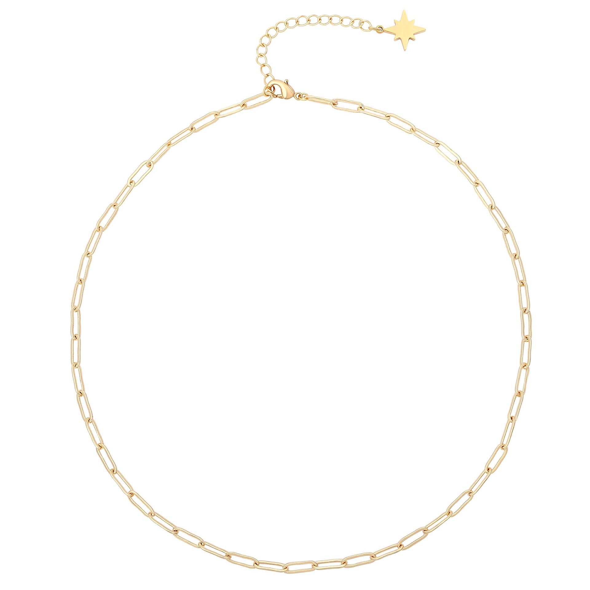 Paperclip Chain Oval Flat-wire Necklace photo 3