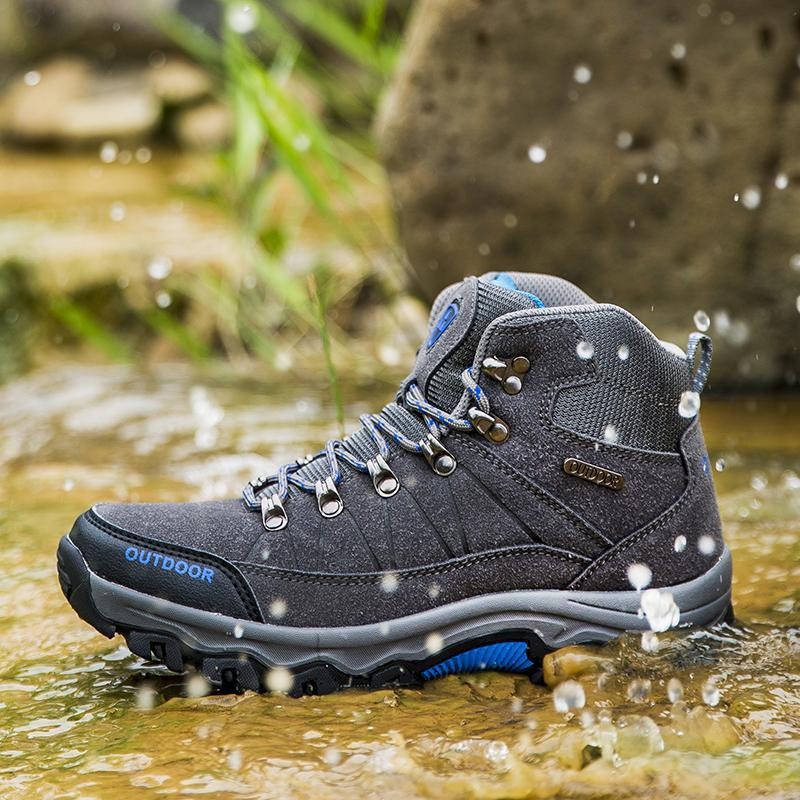 Outdoor Hiking Boots With Fleece Lining Warm And Cozy Cotton Shoes photo 2