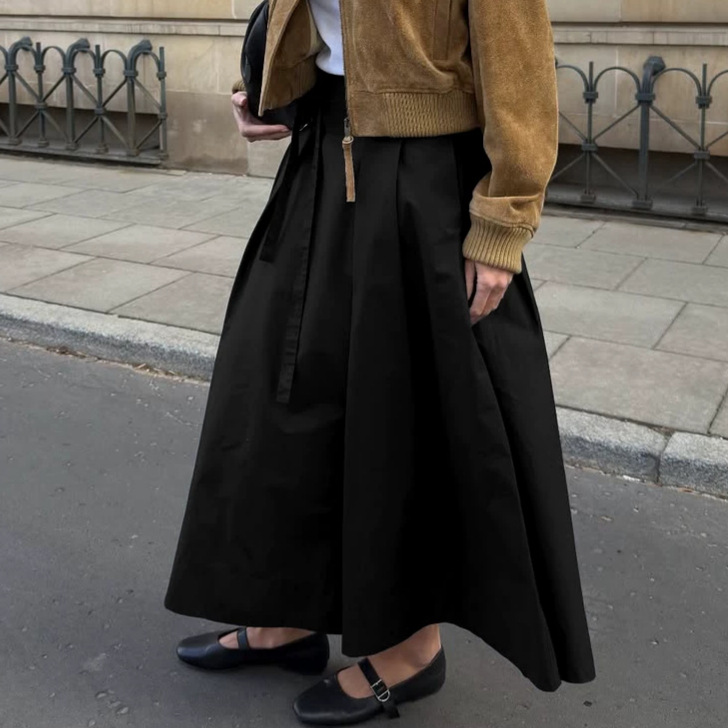 High-waisted Minimalist Slimming Midi Skirt For Women photo 2