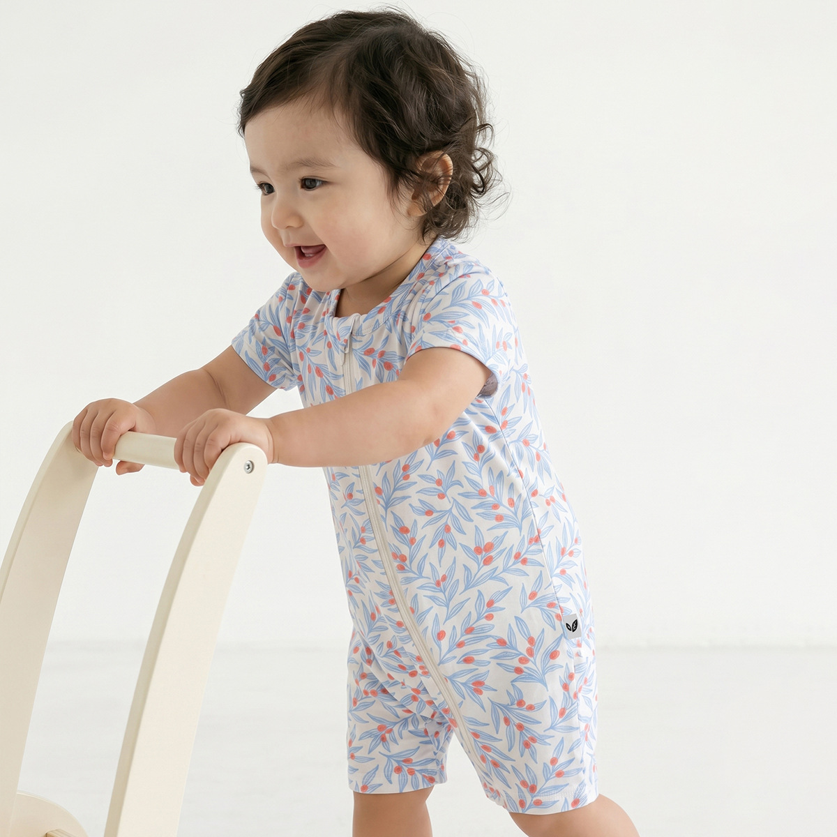 Mint Baby Romper With Zipper Summer Clothes For Boys And Girls photo 4
